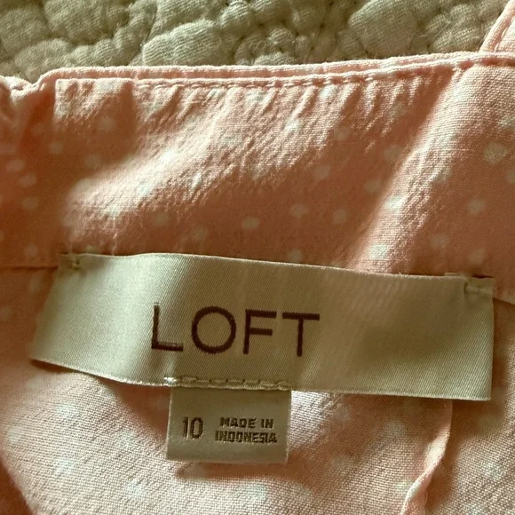 Loft Pink Sleeveless Maxi Dress with  Ruffle Straps Size 10 - Picture 8 of 9